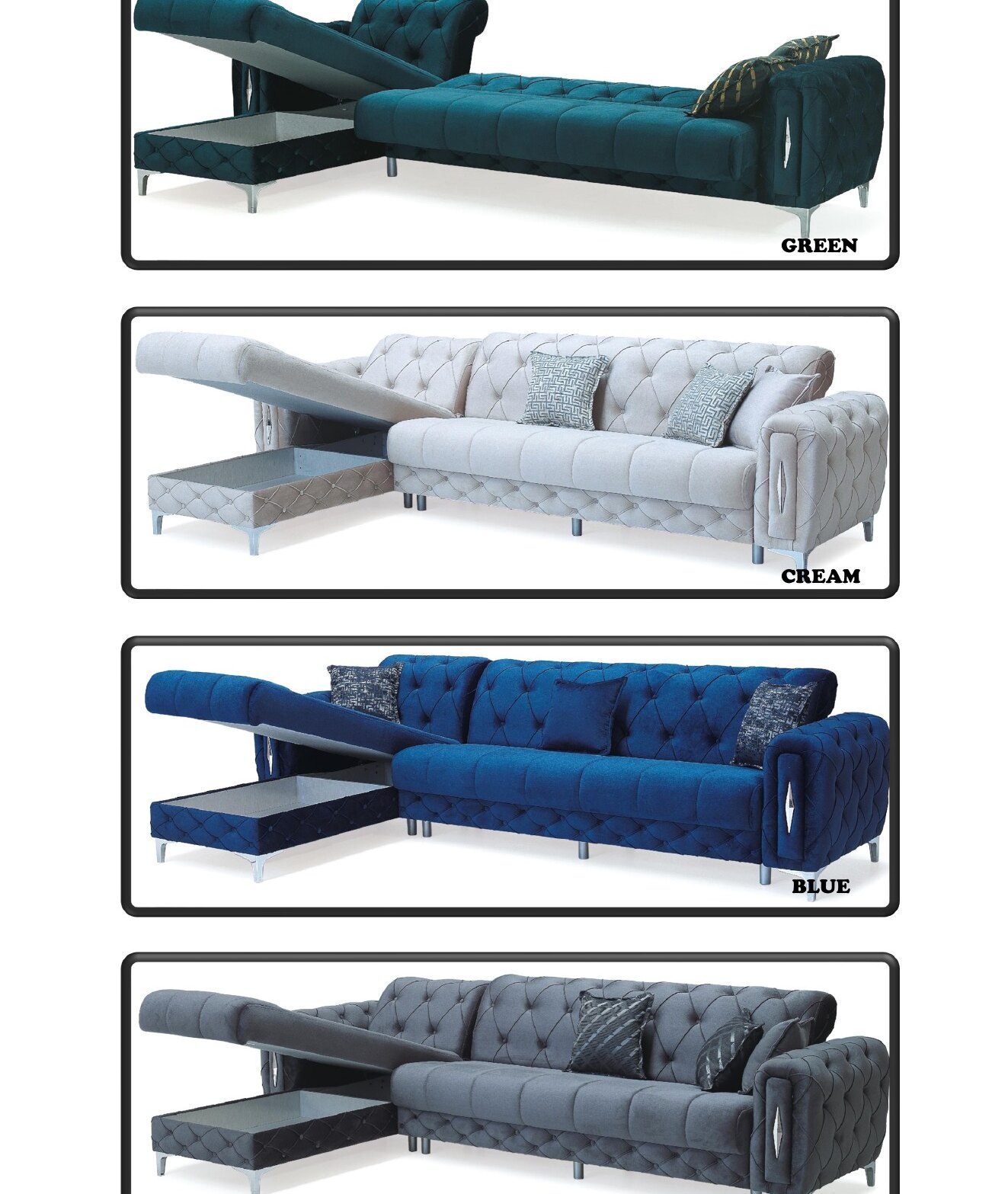 Lotto Relax Corner Sofa Bed with Storage view 3