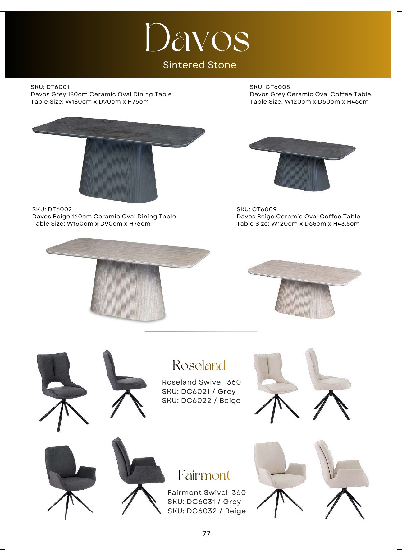 Fairmont 360 Swivel Dining Chair