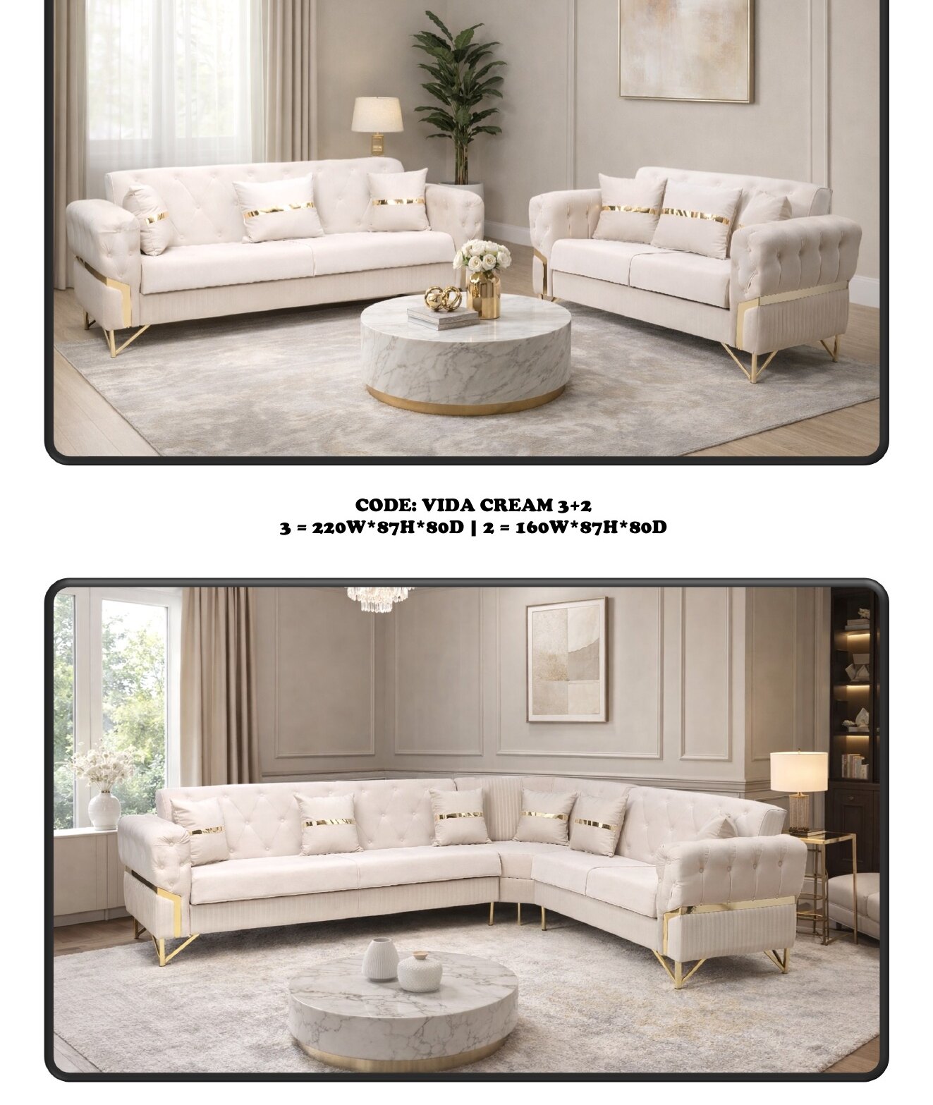 Vida Sofa Collection in situ