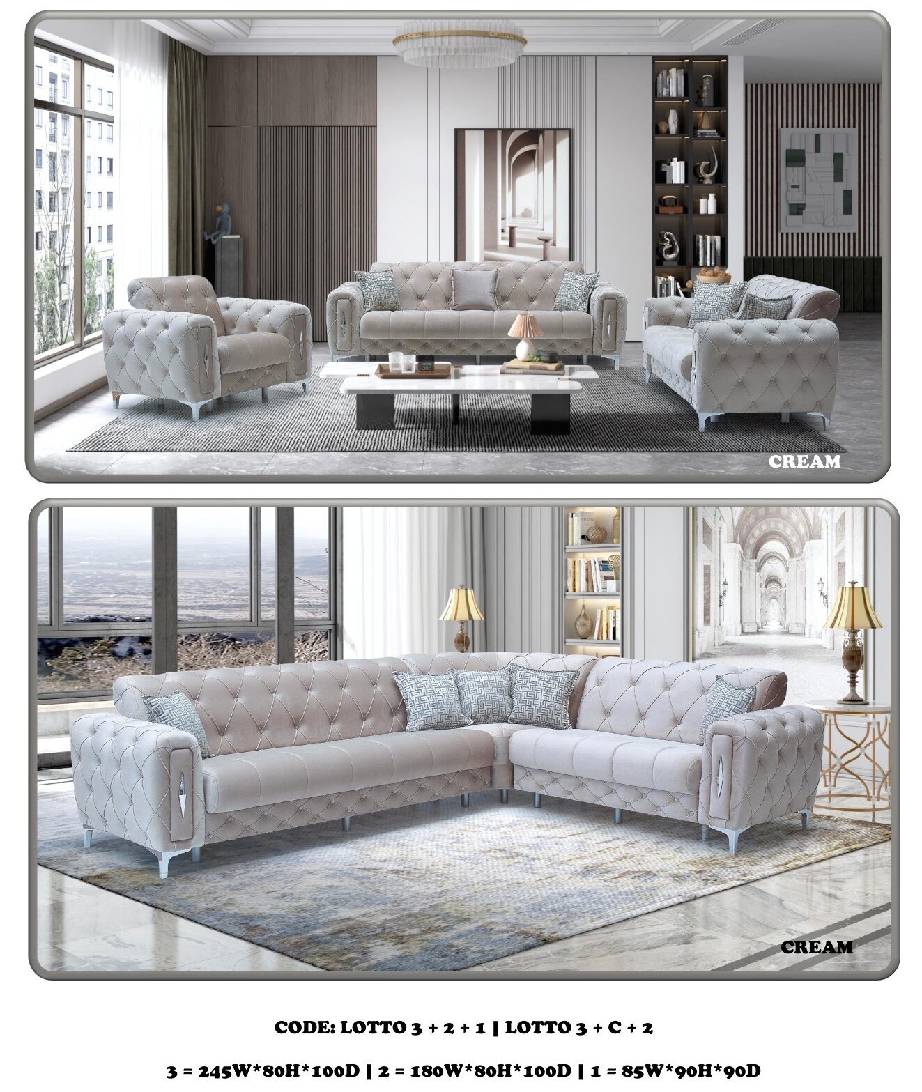 Lotto Chesterfield Sofa