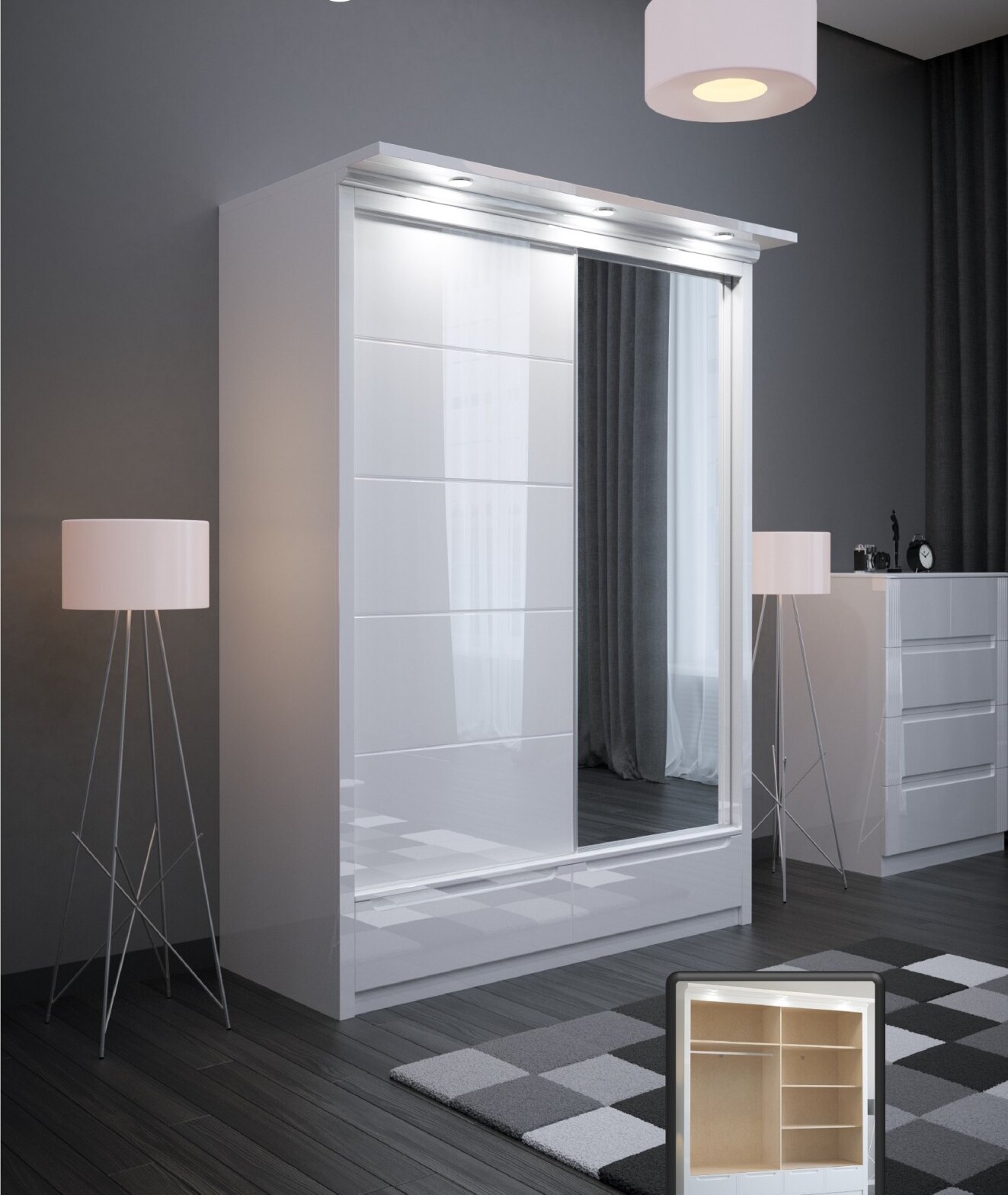 W04 High Gloss Wardrobe