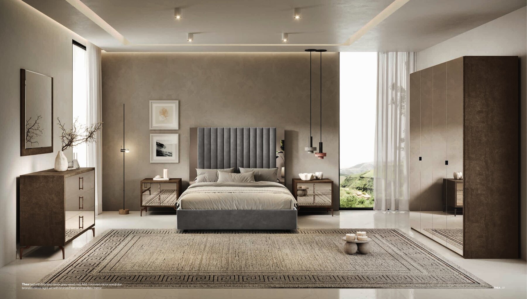 Thea Italian Upholstered Bed