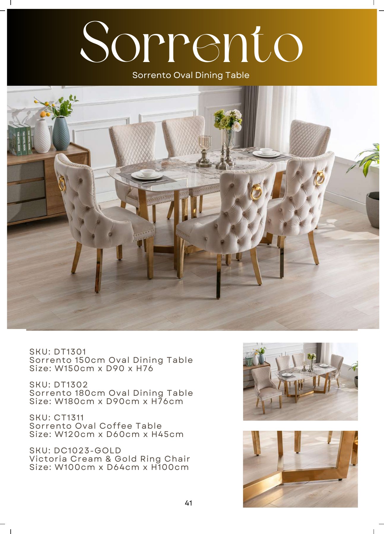 Sorrento Ceramic Dining Table in situ