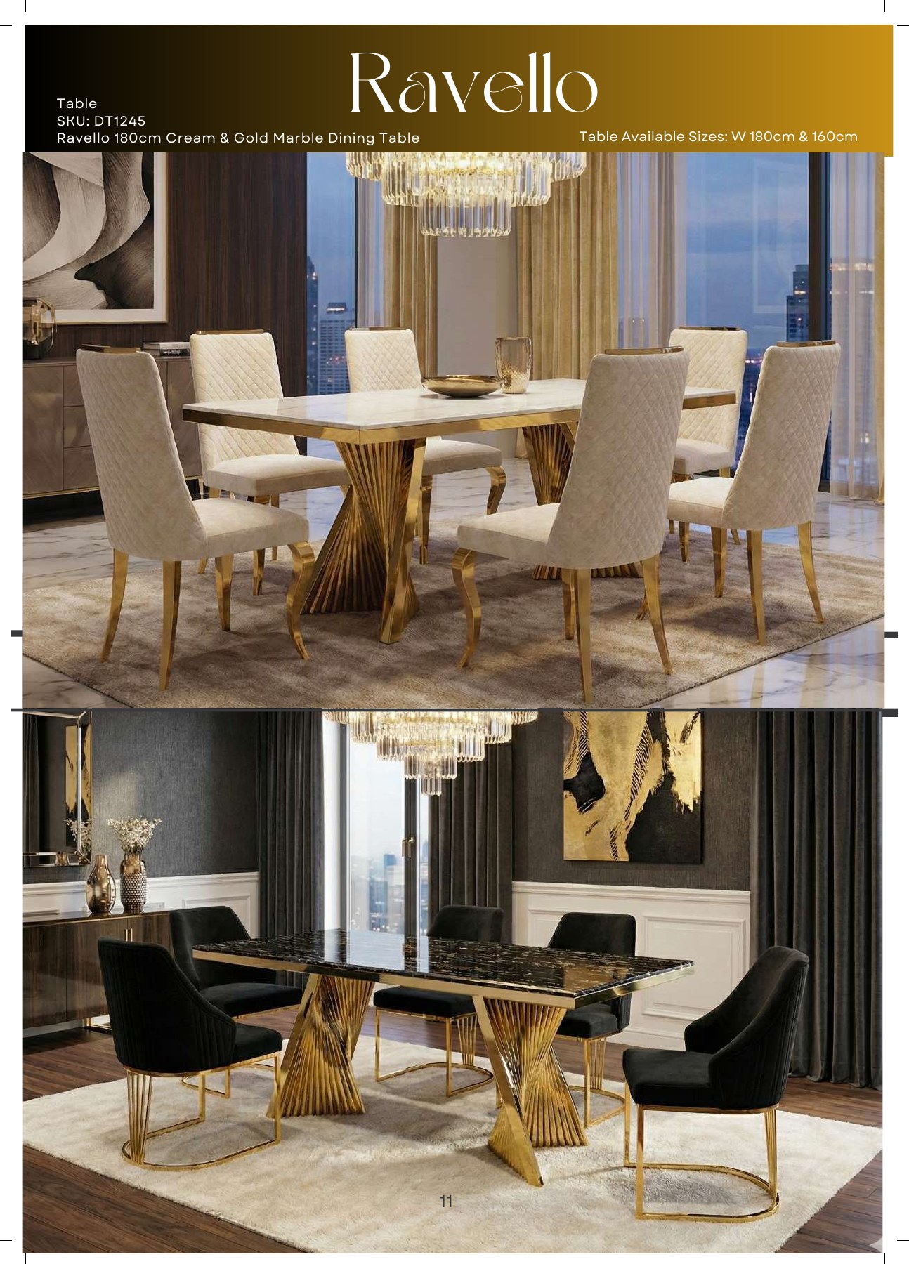 Ravello Marble Dining Table