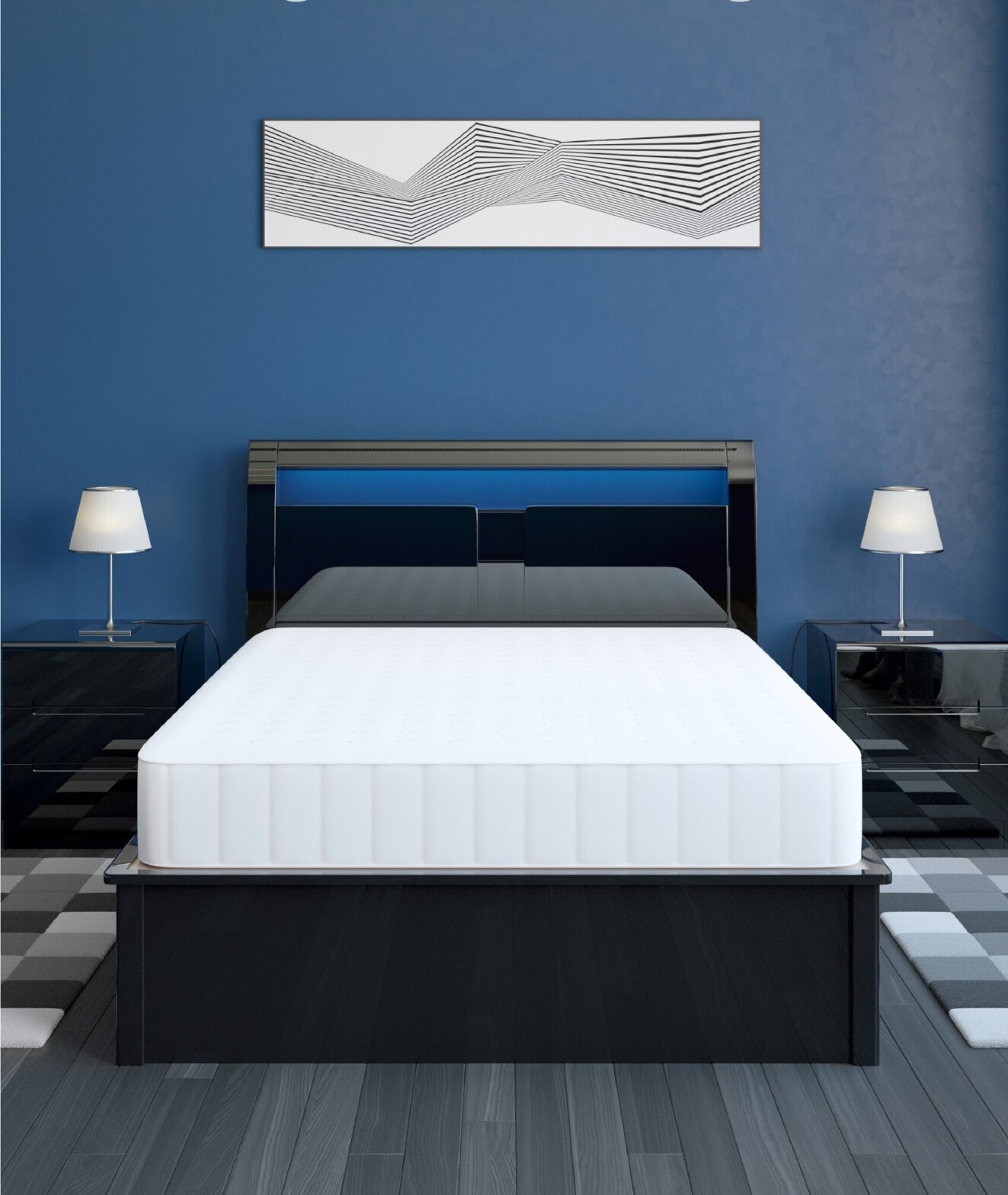 305 High Gloss Smart Storage Bed in situ