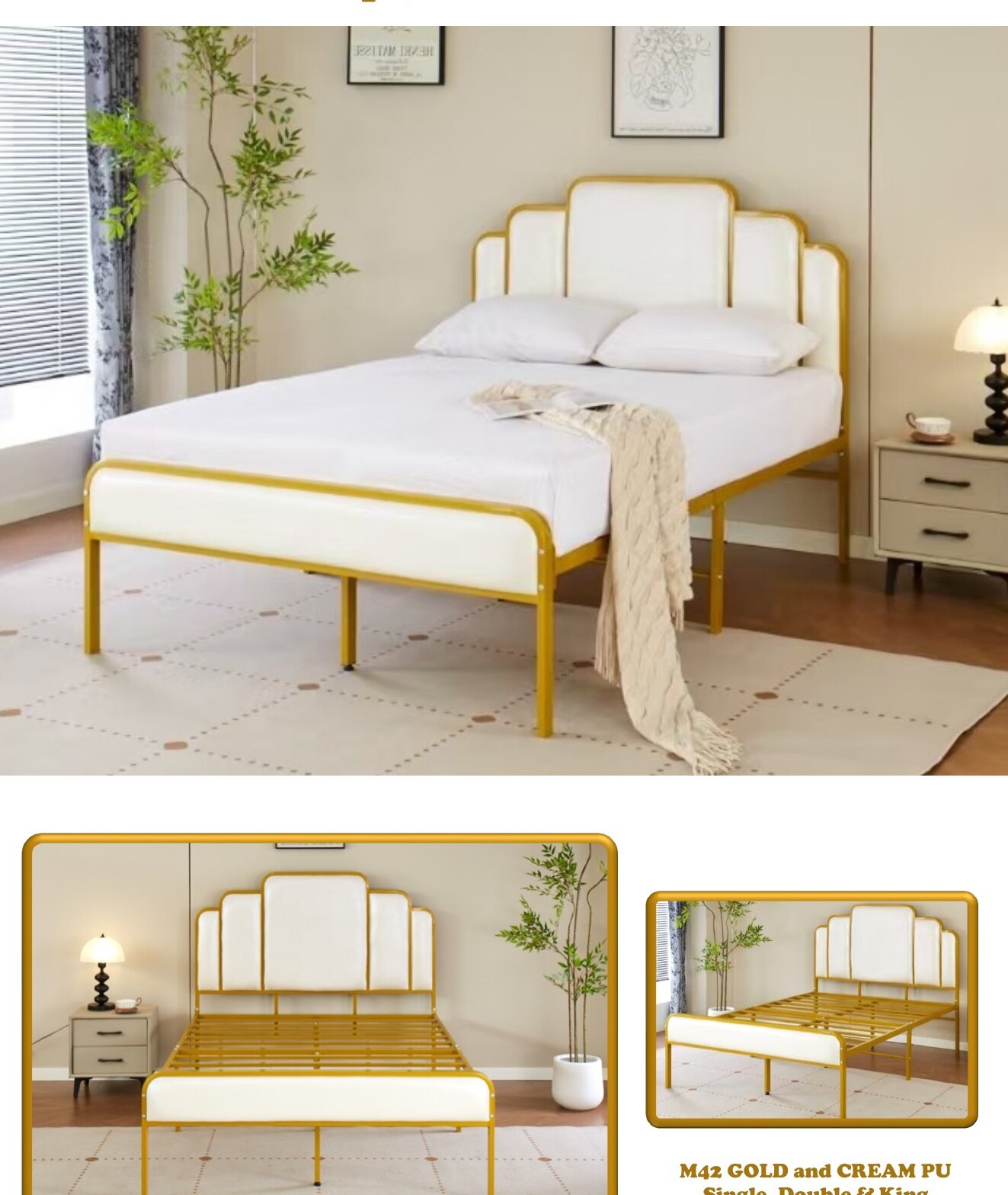 M-42 Gold Metal Bed