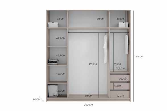 Rea Wardrobe 2 Door in situ