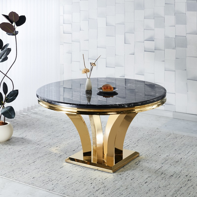 Charisma Marble Round Dining Table view 3