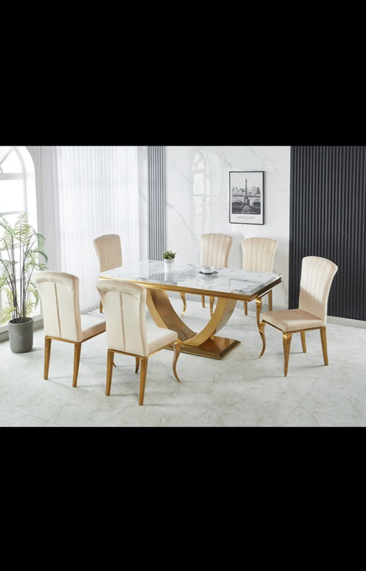 Aliya Marble Dining Table in situ