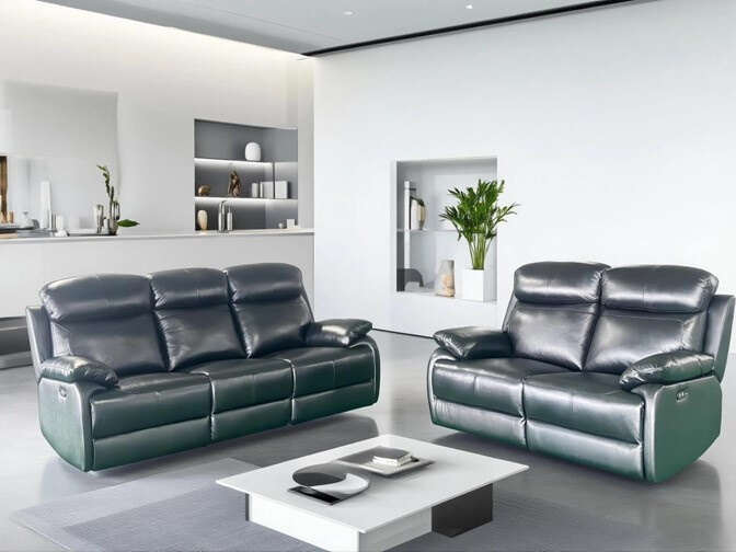 Malfi Modular Leather Recliner in situ