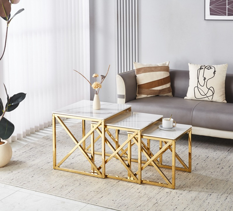 Elda Nest of 3 Tables in situ