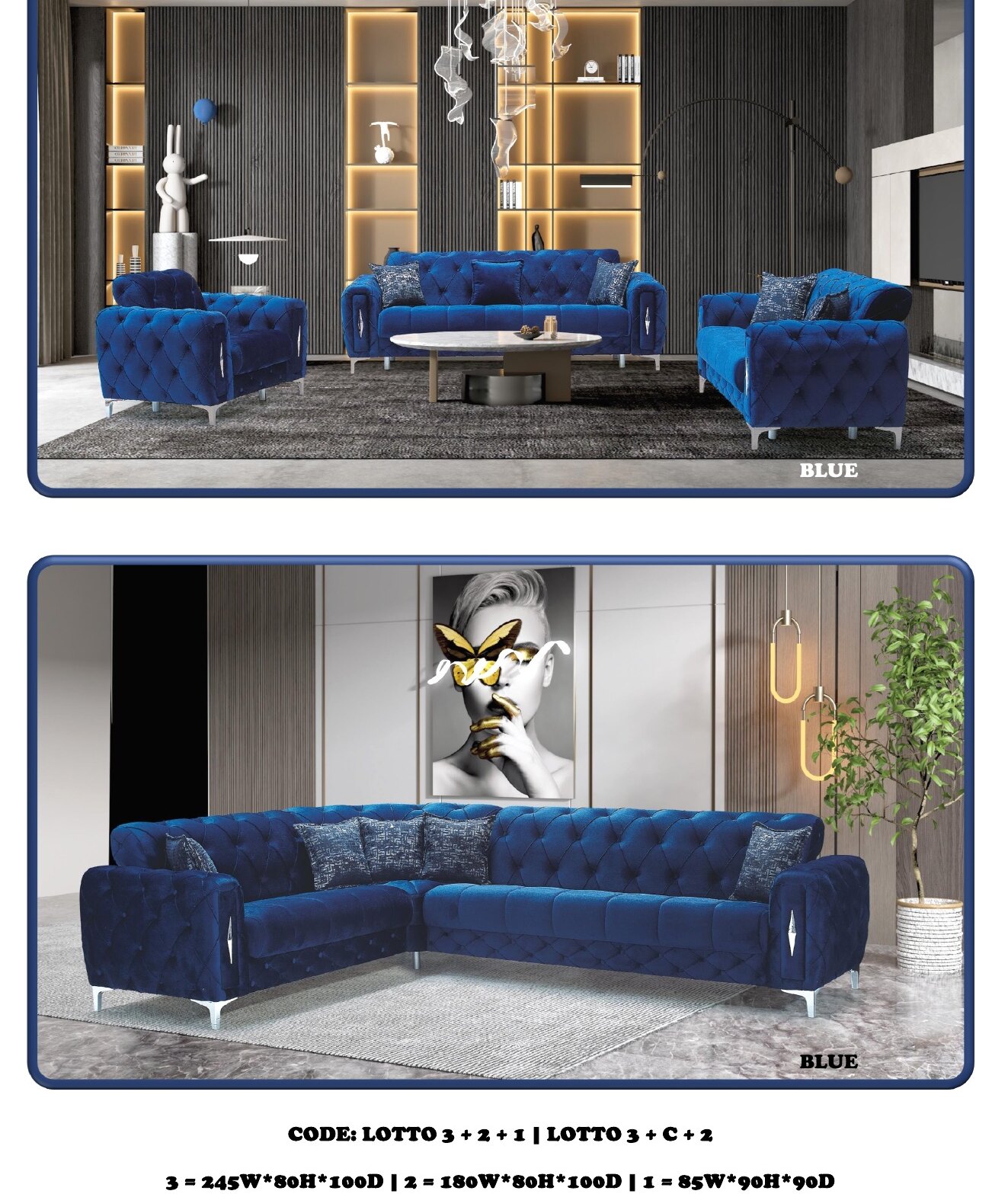Lotto Chesterfield Sofa view 6