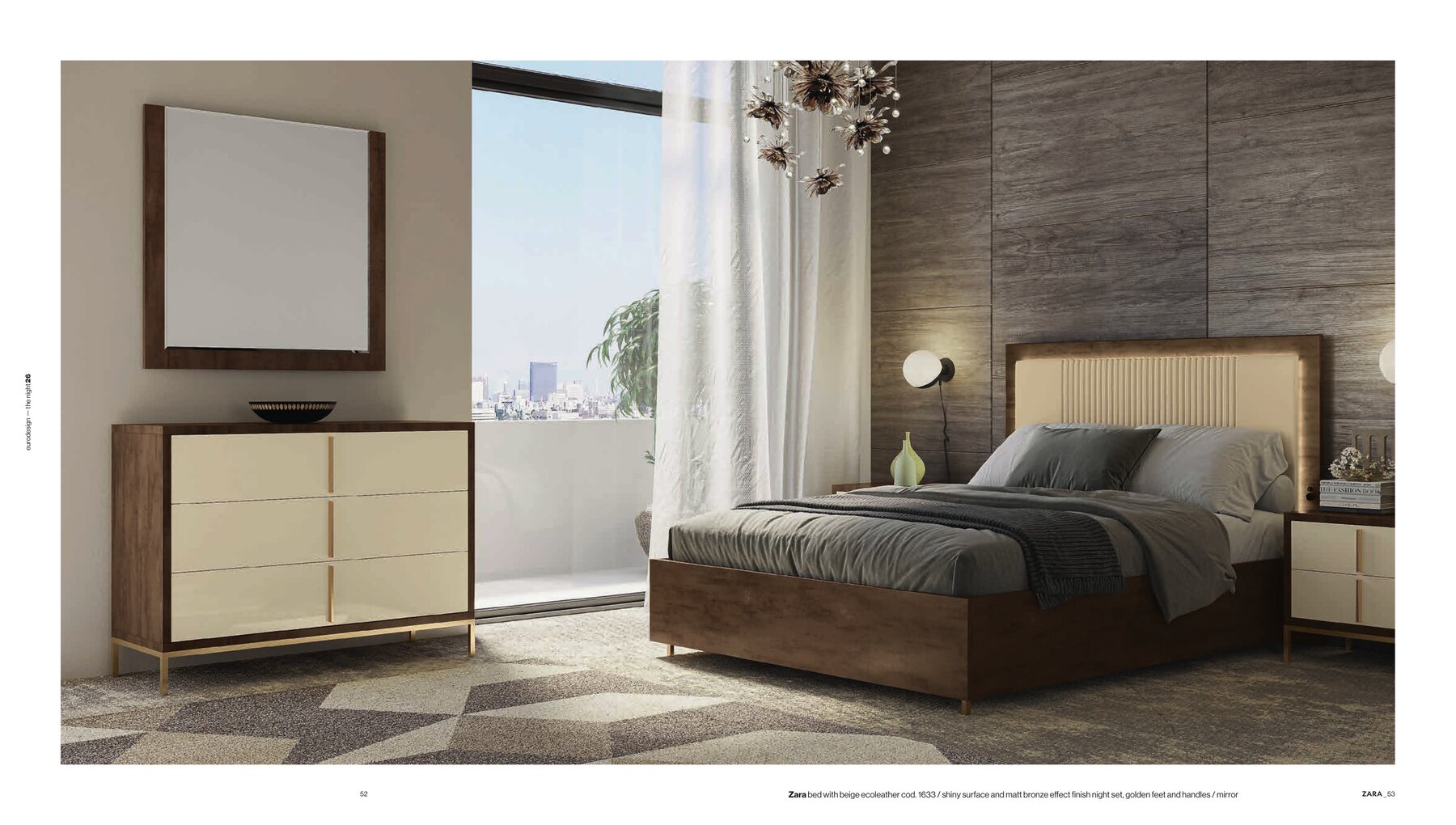 Zara Italian Upholstered Bed in situ