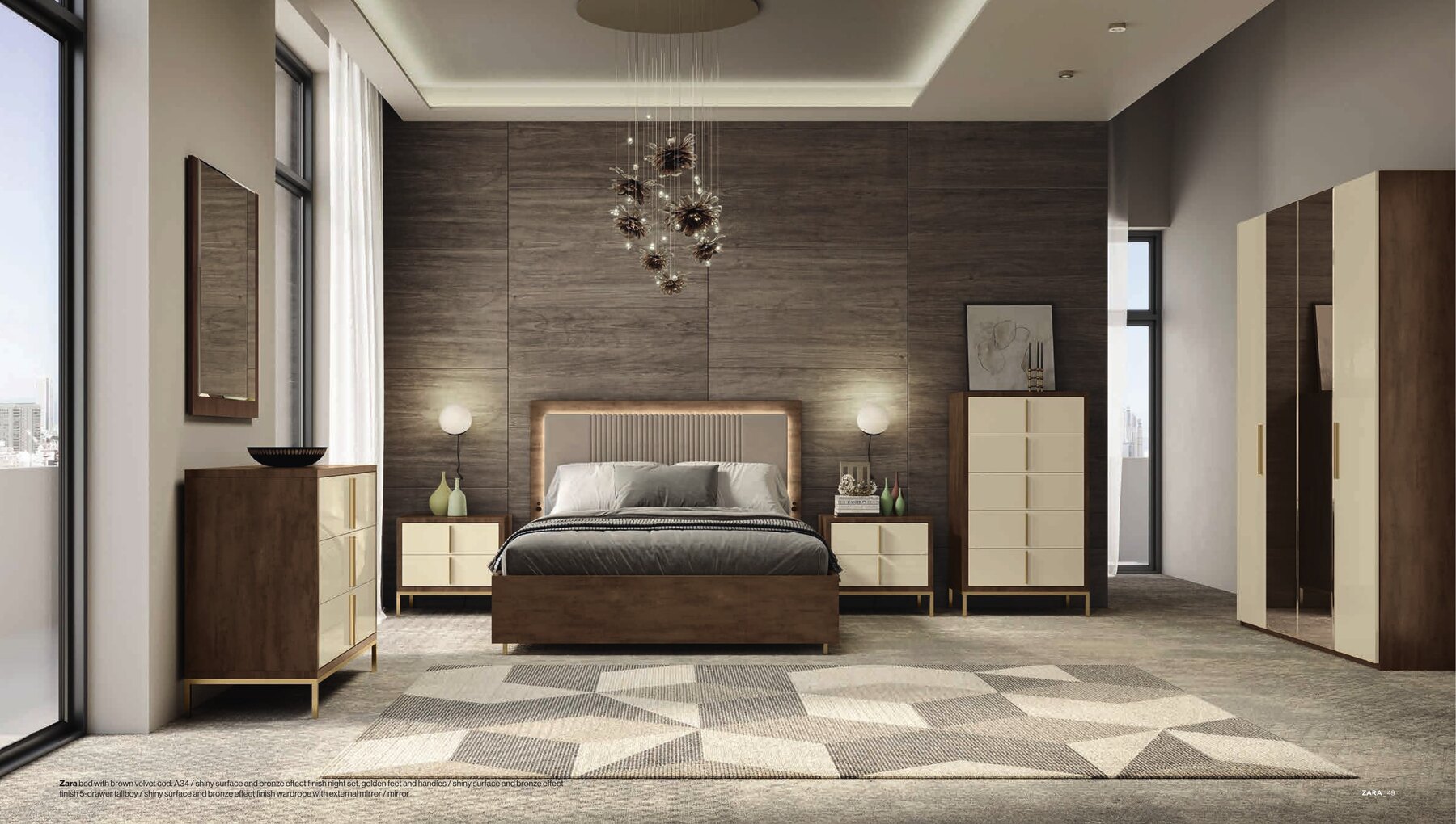 Zara Italian Upholstered Bed