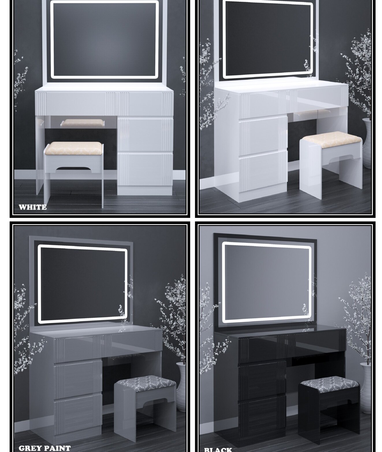 A50 High Gloss Dressing Table