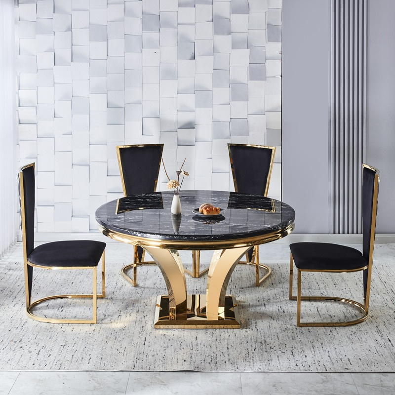 Charisma Marble Round Dining Table view 4