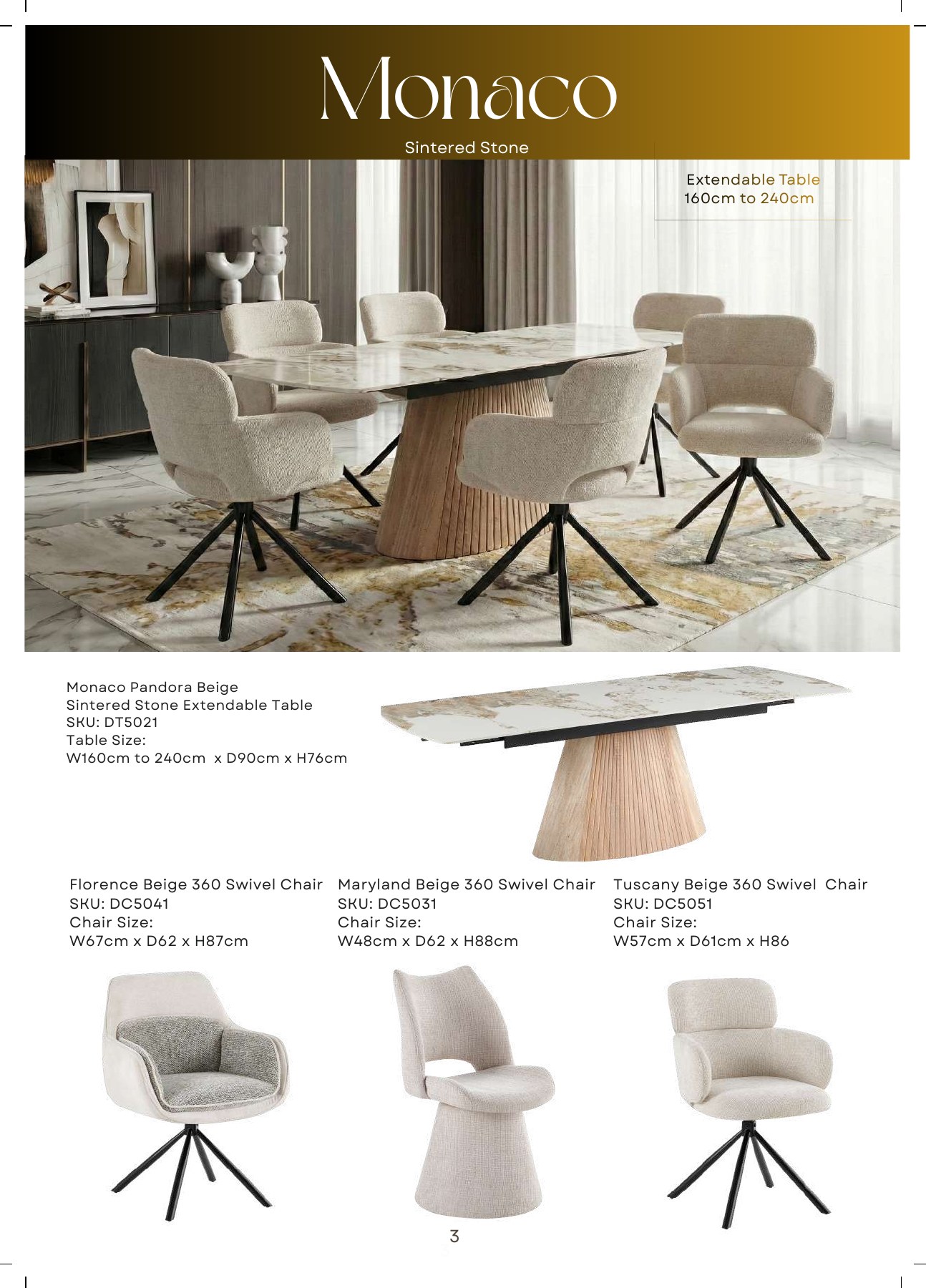 Maryland 360 Swivel Dining Chair in situ