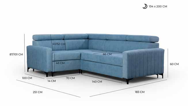 Blue Sofa Bed