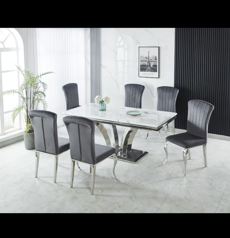 Charisma Marble Dining Table view 3