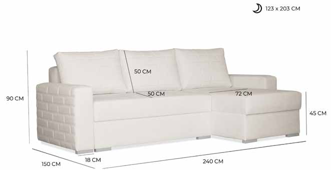 Brick Sofa Bed in situ
