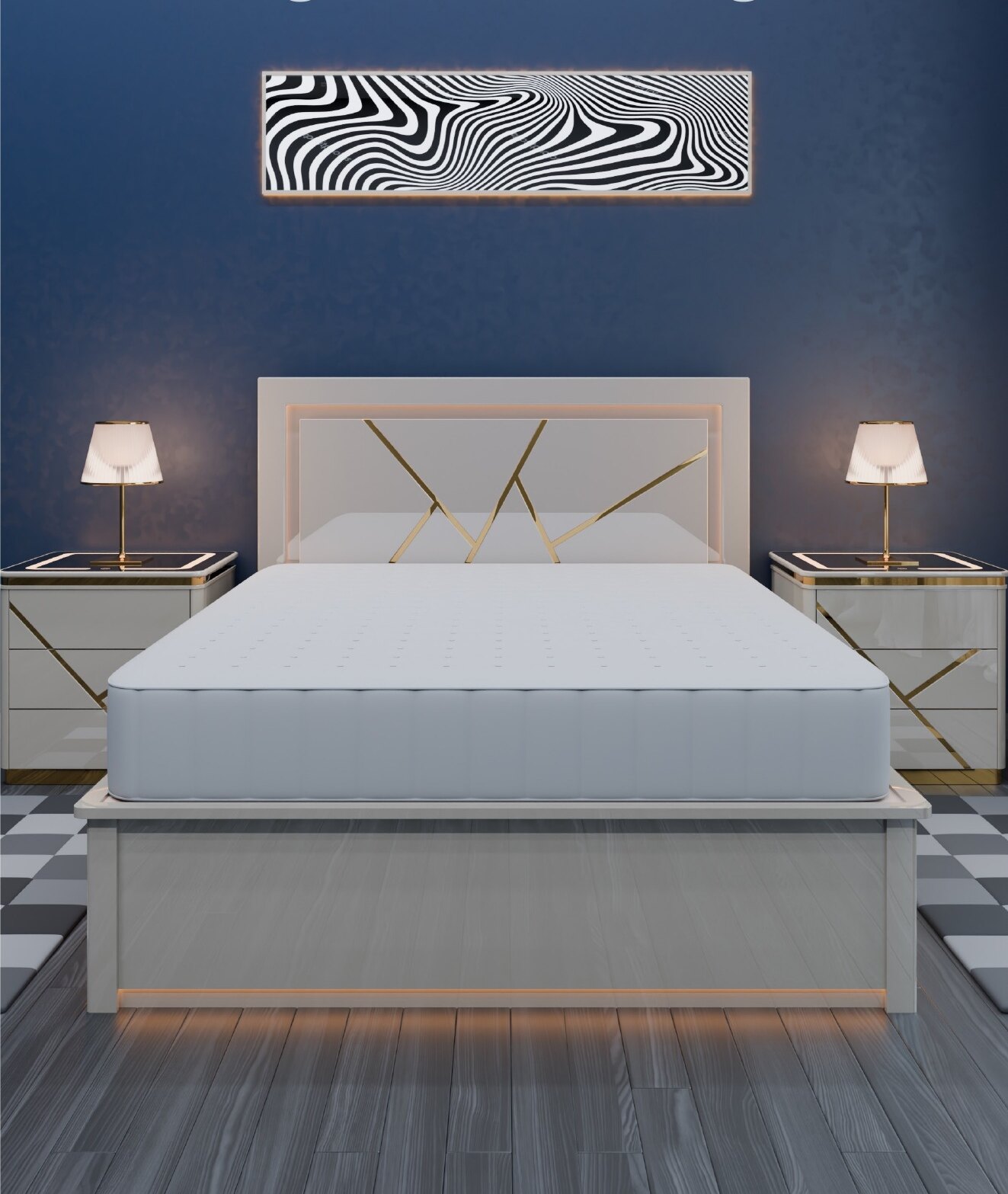 B10 Zenith High Gloss Storage Bed