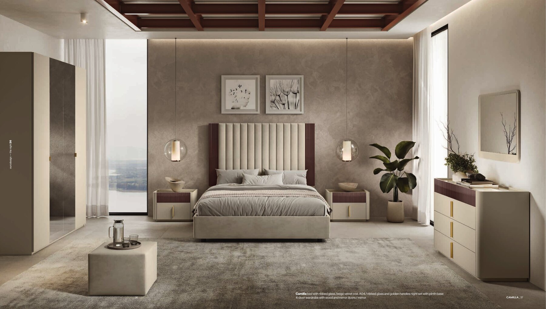 Camilla Italian Upholstered Bed