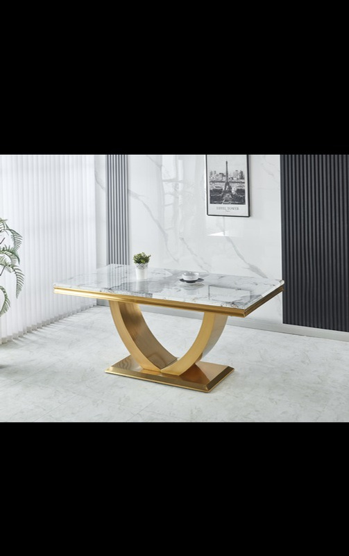 Aliya Marble Dining Table view 3