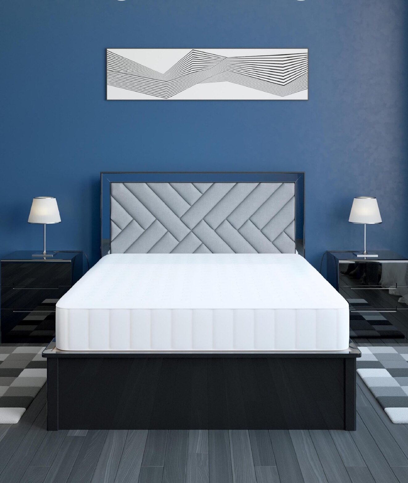 B01 High Gloss Storage Bed in situ
