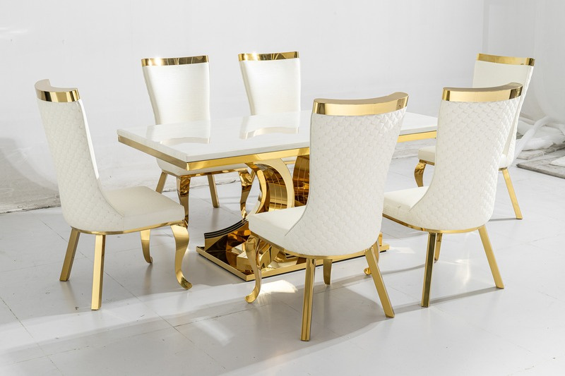 Aura Marble Dining Table in situ