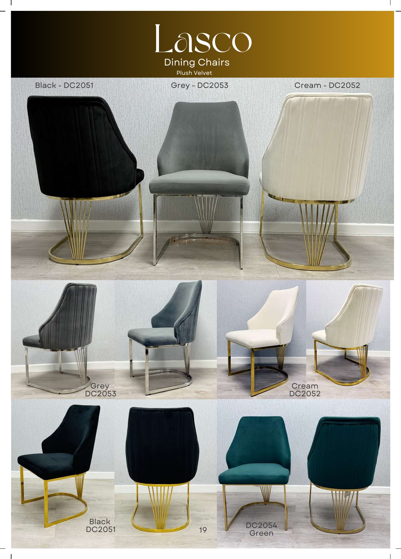 Lasco Velvet Dining Chair