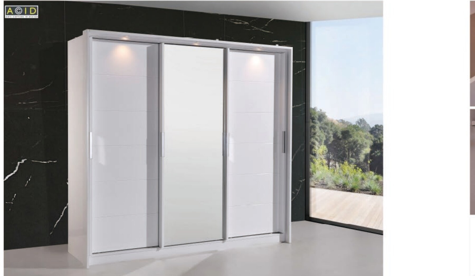 Malta Sliding Mirror Wardrobe