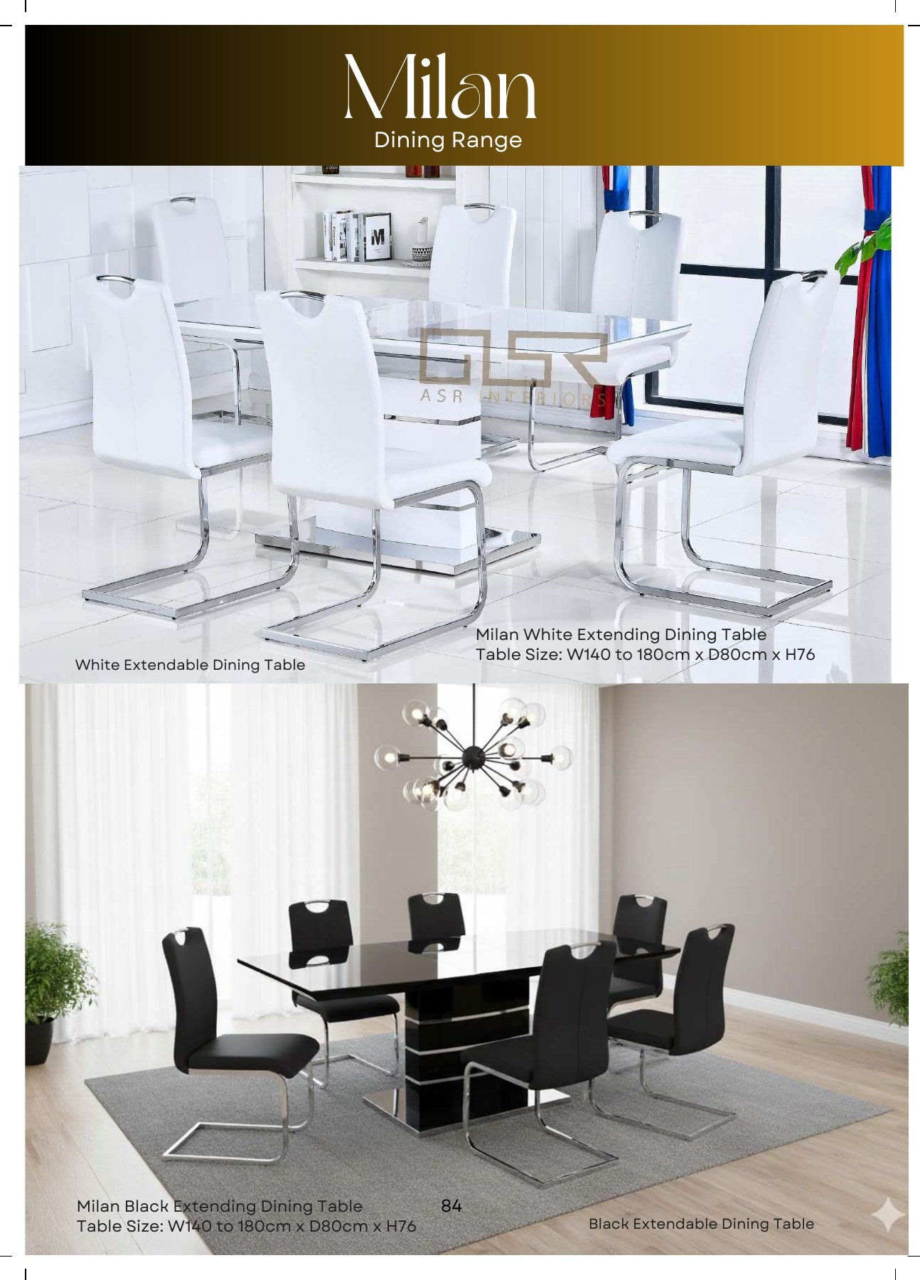 Milan Extending Dining Set in situ