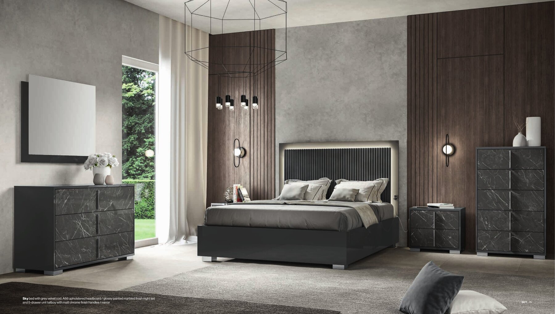 Sky Italian Bedside Table