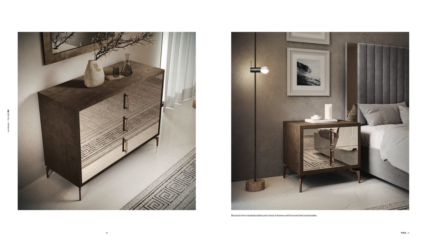 Thea Italian Bedside Table