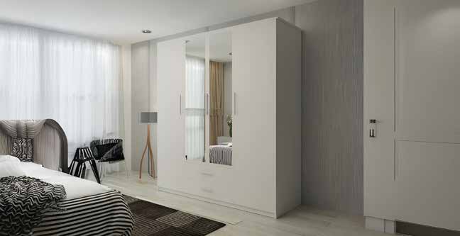 London Wardrobe 4 Door
