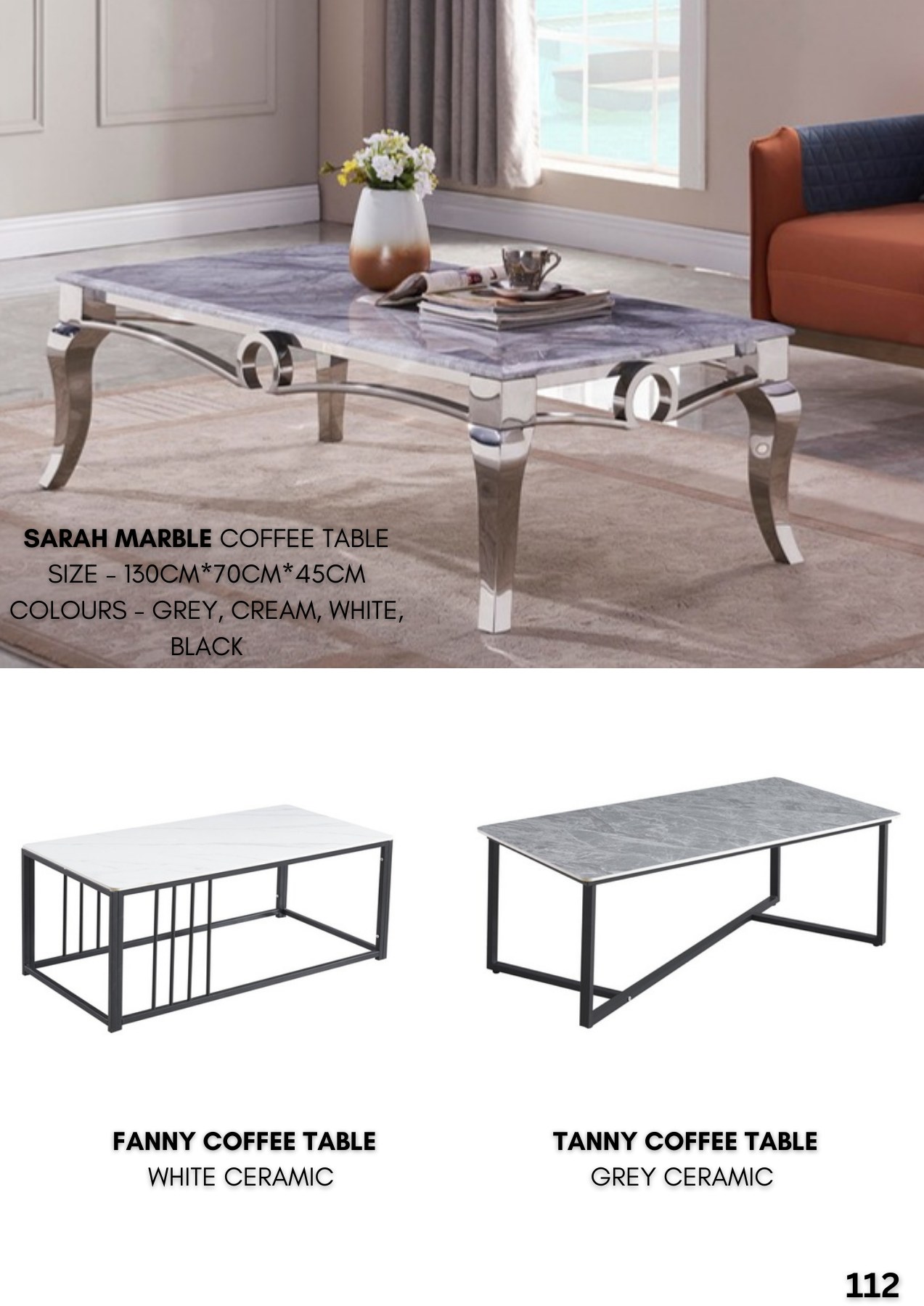Fanny Ceramic Coffee Table in situ