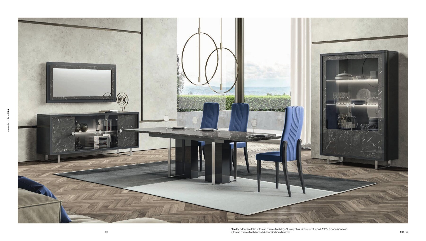Sky Italian Extendable Dining Table in situ