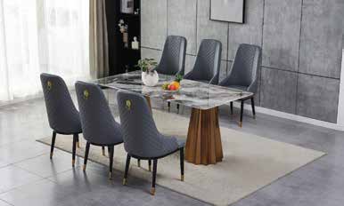 ED-2 Marble Dining Table & Chairs in situ