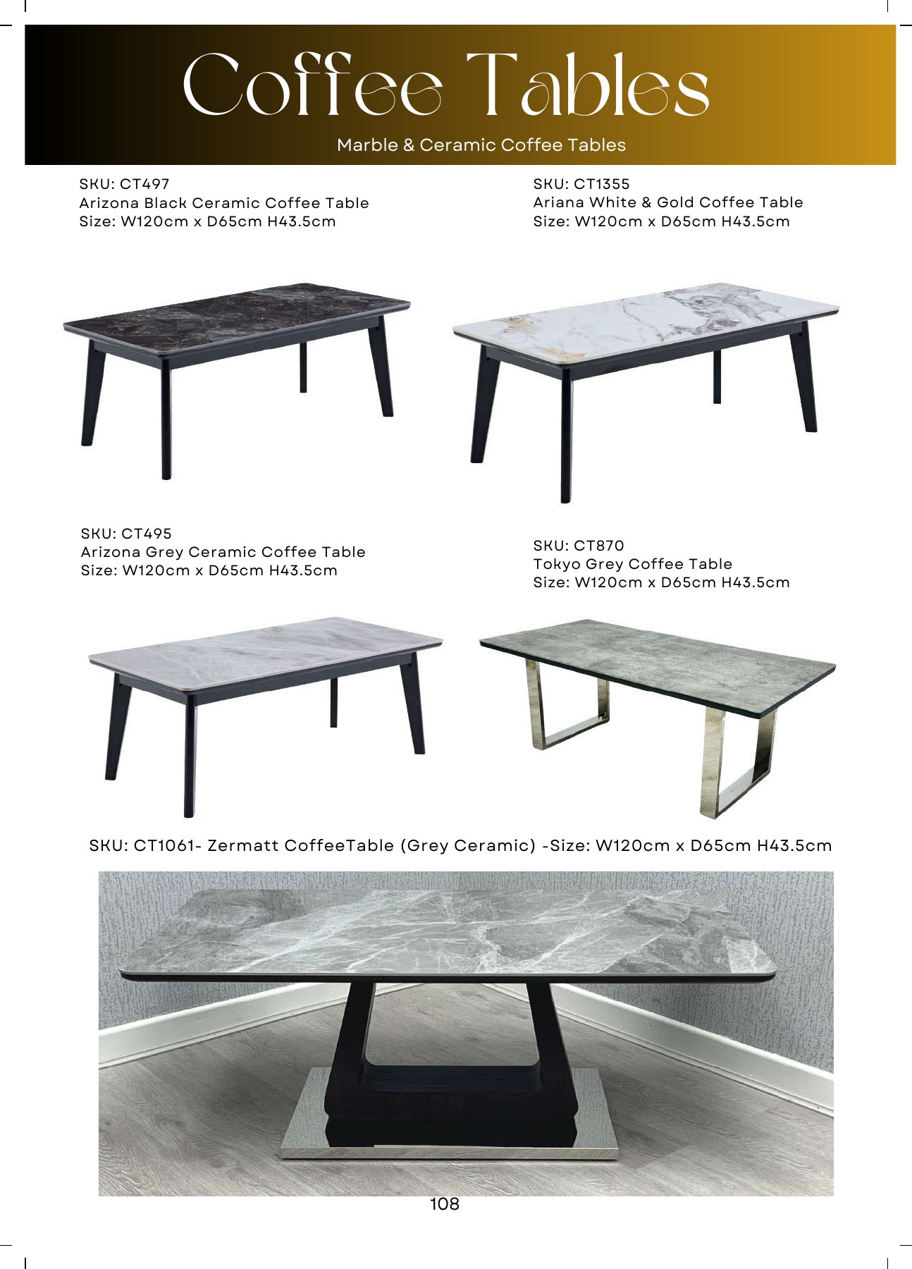 Arizona Ceramic Coffee Table