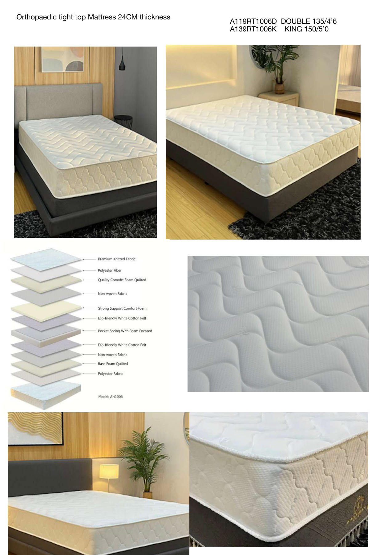 Orthopaedic Tight Top Mattress 24cm