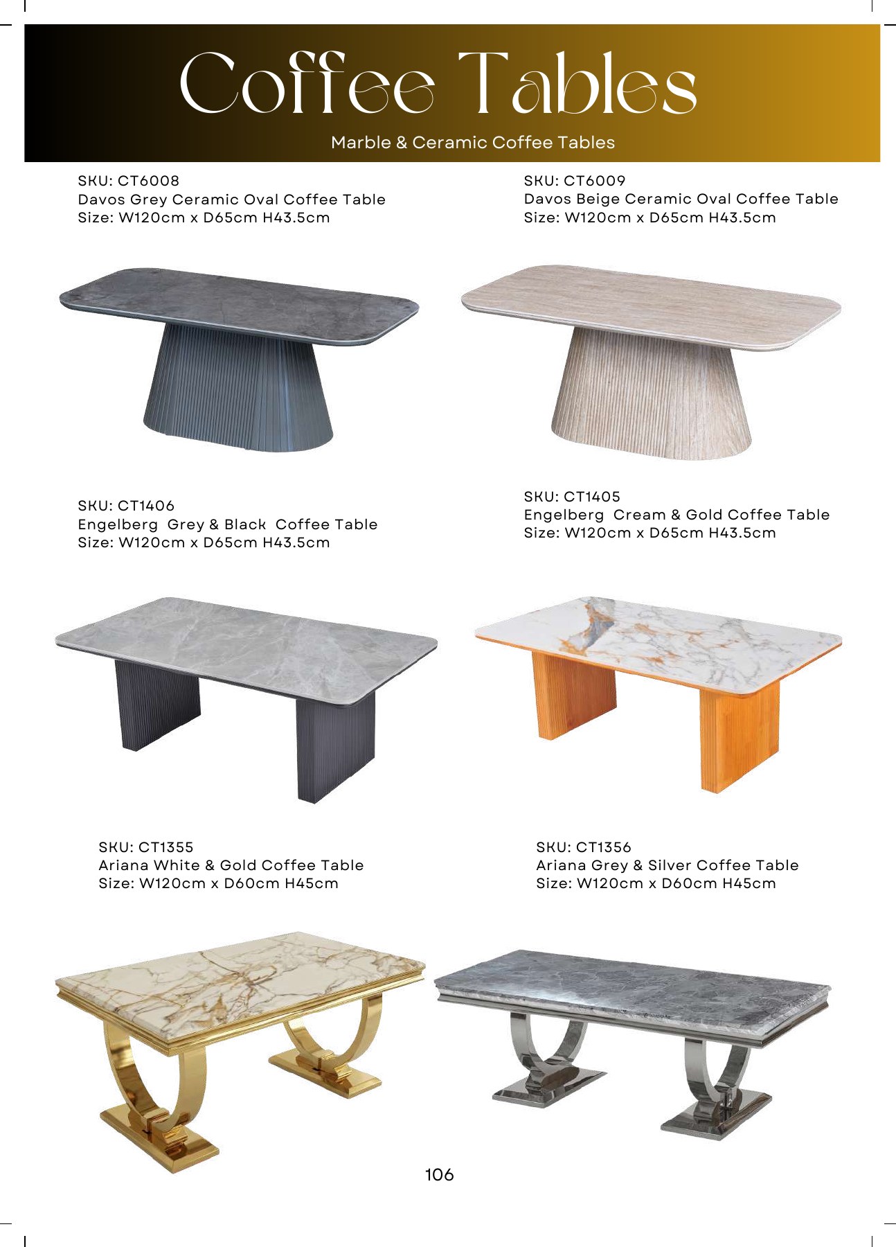 Ariana Marble Coffee Table