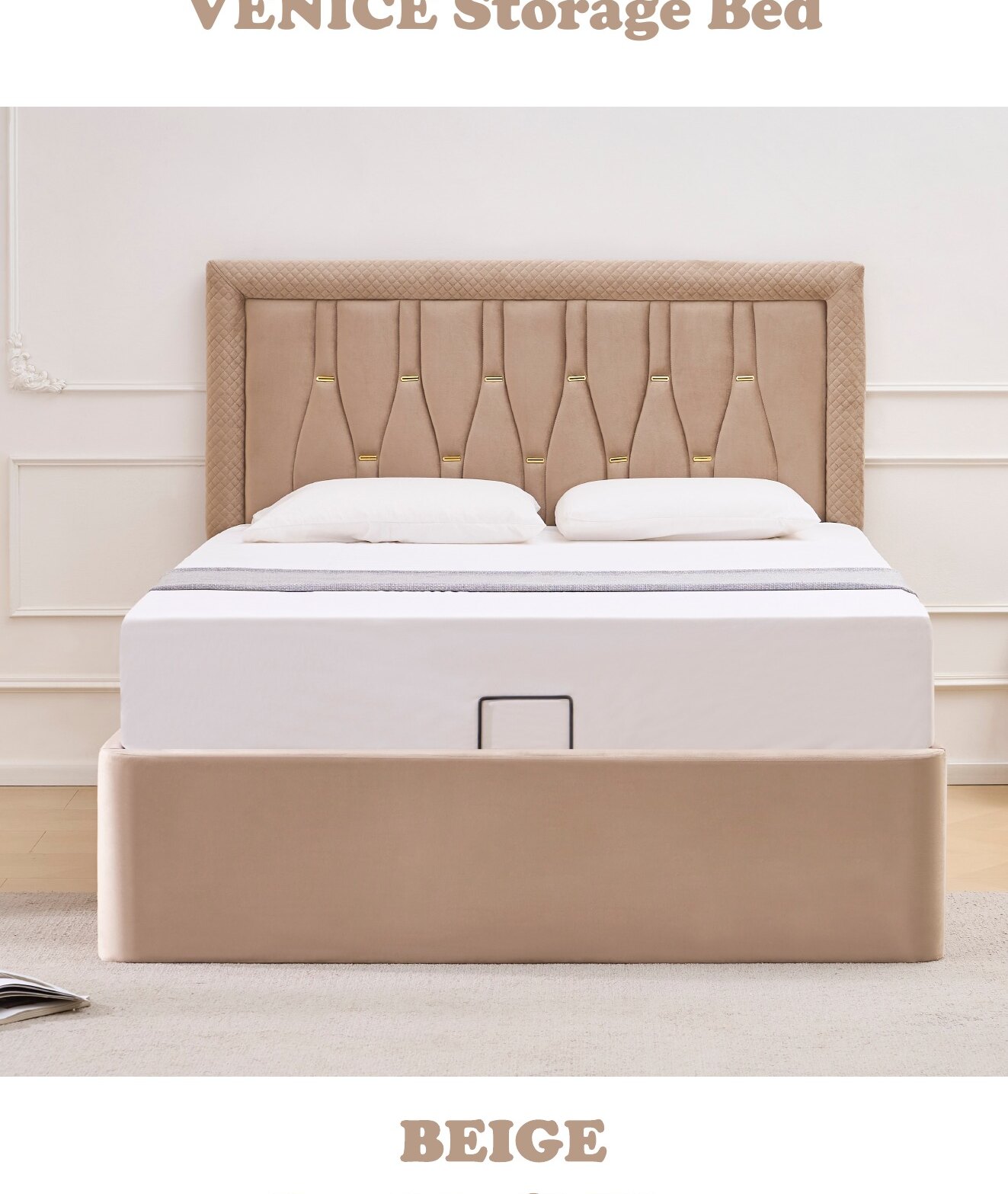 Venice Upholstered Storage Bed