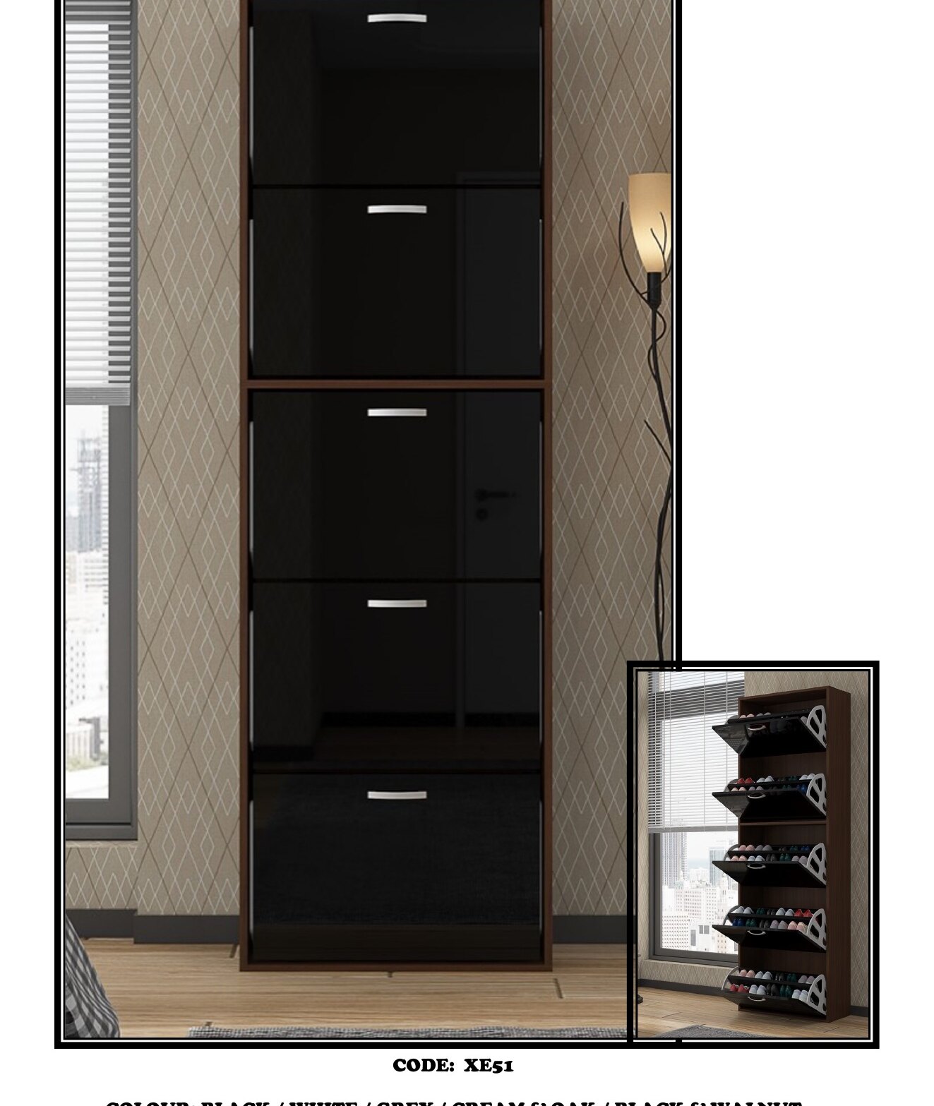 XE51 Extra Tall Shoe Cabinet
