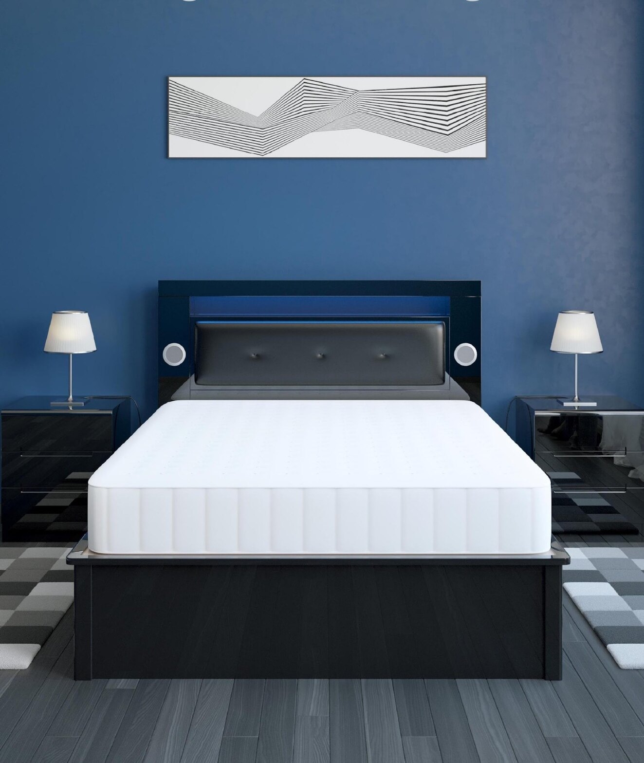 307 High Gloss Smart Storage Bed in situ