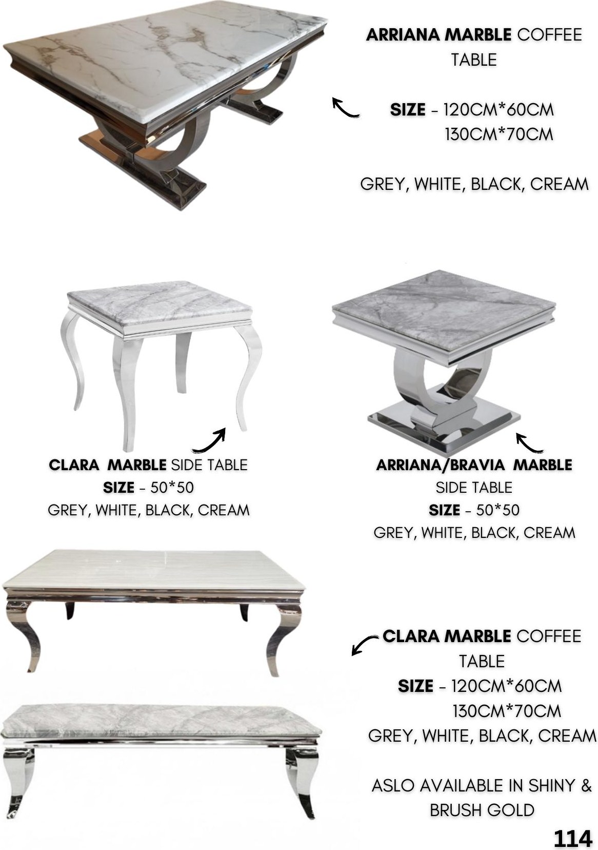 Arriana Marble Coffee Table