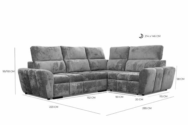 Aurora Corner Sofabed in situ