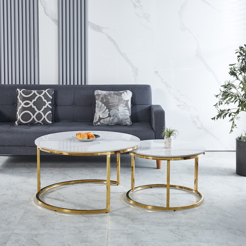 Enzo Nest of 2 Coffee Tables in situ