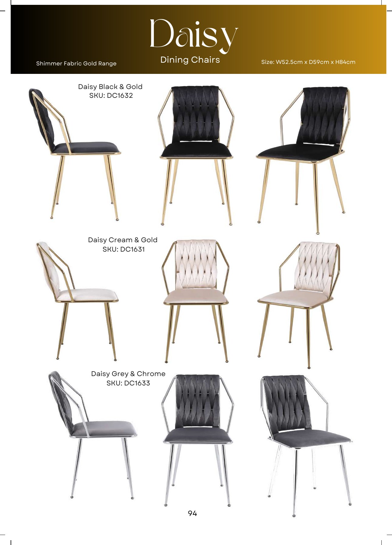 Daisy Shimmer Dining Chair