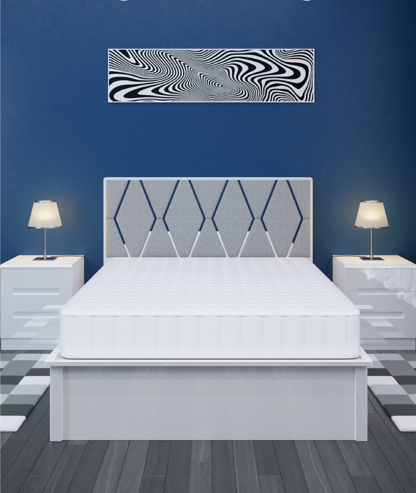 B02 High Gloss Storage Bed
