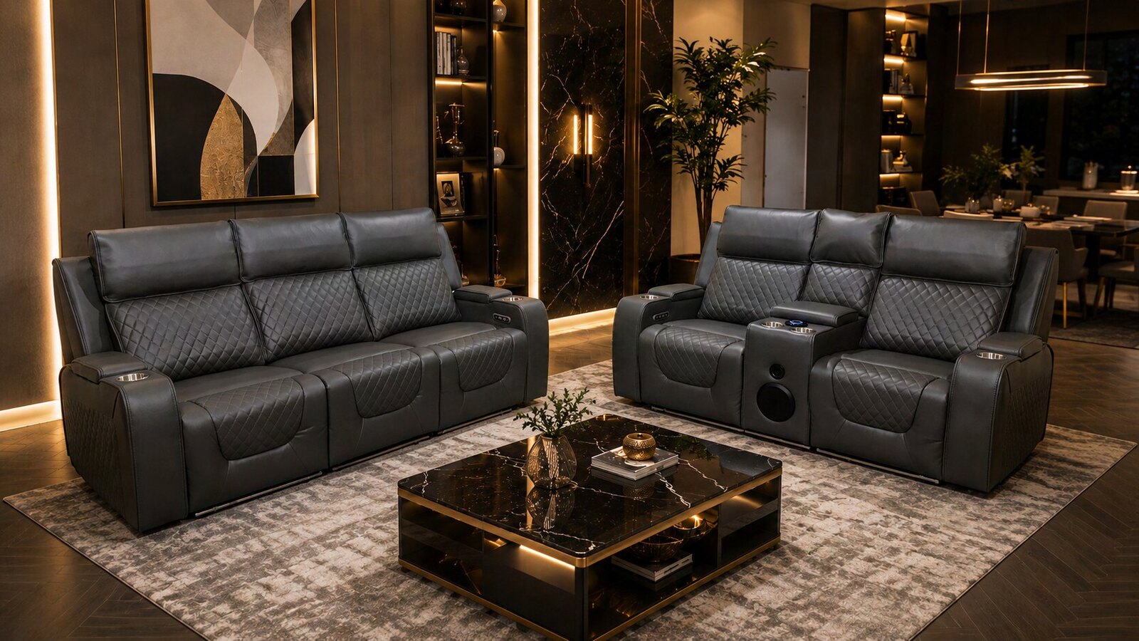 Venice Electric Recliner Sofa in situ